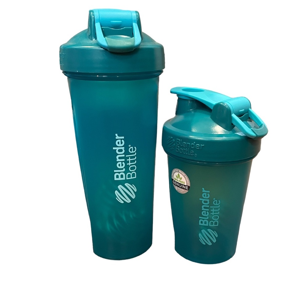 Blender Bottle Classic Teal Blue 32 oz and 20 oz bundle
